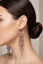 Crystal Ethnic Model Small Heart Earrings 11 Cm.