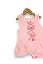 Girl's Bow Detailed Pants Set, 2-3-4-5-6 Years Old, Summer Muslin 2-Piece Stylish Holiday Set X - 3