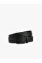 Faux Leather Belt with Rectangular Buckle