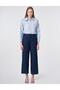 High Waist Washed Trousers Indigo - 2