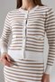 Striped Knitwear Women's Cardigan – Soft Textured, Buttoned, Comfortable Fit, Casual Stylish Cardigan - 6