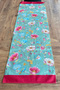 40X140Cm Woven Stain Resistant Printed Thai Feather Fabric Table Cloth Decorative Runner Washable - 2