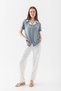 Short Sleeve Shirt Collar Women's Pajama Set - Seasonal Women's Pajamas - %100 Cotton Pajama Set - 3