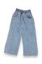 Girl's Summer Bow Embroidered 5-6-7-8-9-10 Year Old Wide Leg Jeans with Pants Stylish 2-Piece Set for Holidays - 6