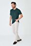 Beige Tencel Fabric Summer Men's Chino Trousers - 3
