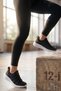 Velentia Flexible Knitted Casual Women's Sneakers Black - White Sole - 2