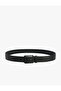 Faux Leather Belt with Rectangular Buckle - 2