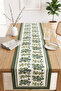 40X140Cm Woven Stain Resistant Printed Thai Feather Fabric Table Cloth Decorative Runner Washable