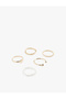 5-Piece Ring Set with Pearls - 2