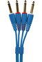 Audio Cable Set 1/4'' Jack - 1/4'' Jack Blue Straight 1.5M - 2