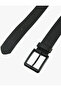 Faux Leather Belt with Rectangular Buckle - 3
