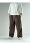 Knee Detailed Brown Men's Baggy Trousers Coc3132 - 3