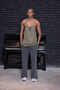Fast Thin Strap Oversize Tank Top Green - 2
