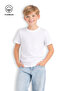 Boys and Girls Plain Short Sleeve Summer White T-Shirt