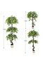 180cm Large Ficus Artificial Trees in White Pot Faux Ficus Tree for Indoor Home Office & Patio Decor - 7