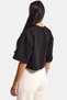 Women's Black Color S6-1 Oversize Loose Cut T-Shirt - 4