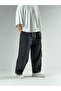 Black Men's Baggy Pants with Knee Detail Coc3134 - 2