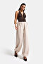 Women's Beige S6-106 Baggy Jogger Fit Loose Cut Pants - 2