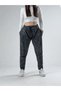 Black Background White Dot Pleated Carrot Cut Women's Trousers Cock0038