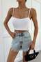 Basic Bra with String Straps White