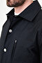 Quilted Slim Fit Shirt with Collar Buttons Men's Coat Navy Blue - 39666.26Y - 2