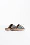Manila Premium Women's Black Stone Embroidered Slippers - 4