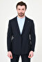 Straight Slim Fit Mono Collar Buckle Men's Suit Dark Navy - 45462.26Y - 7