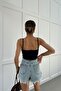 Basic Bra with String Straps Navy Blue - 4