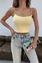 Rope Strap Crop Top Yellow