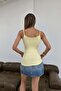 Thin Strap Polyamide Top Yellow - 4