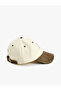 Embroidered Color Block Cotton Cap Hat - 2