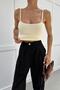 Basic Bra with String Straps Yellow - 3
