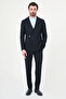 Straight Slim Fit Mono Collar Buckle Men's Suit Dark Navy - 45462.26Y - 3