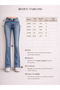 Women's Plus Size Lycra Regular Mom Jean Pants – High Waist Stretch Denim - 5