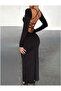 Square Neck, Cross-Tie at the Back, Low-Cut Dress - 2