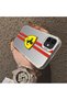 iPhone 12 Mini Compatible Silicone Edge Hard Back Anti-Fall Phone Case Ferrari Patterned - 3