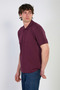 Men's polo neck pike t-shirt - cherry - 3