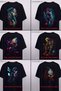 Cyberpunk Street Style Series Back Printed Cotton Relaxed Fit Black Unisex T-Shirt - 3