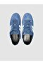 100% Genuine Leather Blue Women's Sports Shoes - 4