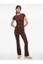High Waist Spanish Leg Opening Stitching Detail Sports Leggings - 2