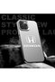 iPhone 11 Compatible Silicone Edge Hard Back Anti-Fall Phone Case Honda Patterned - 4
