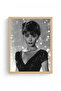 Natural Wood Framed Classic Portrait Patterned Painting - Cinematic |   Huhu1962 - Single Table Natural Wood Frame - 2