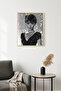 Natural Wood Framed Classic Portrait Patterned Painting - Cinematic |   Huhu1962 - Single Table Natural Wood Frame