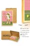 Natural Wood Framed Retro Painting - Sporty Frog Figure - Vibrant Tones |   Huhu2561 - Single Table Natural Wood Frame - 3