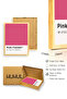 Natural Wood Framed Retro Painting - Minimal Pink Decorative Painting |   Huhu2456 - Single Table Natural Wood Frame - 3