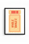 Black Wooden Framed Retro Painting - Smile Ticket Themed |   Huhu2615 - Single Table Black Frame - 2