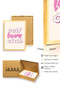 Natural Wood Framed Retro Painting - Self Love Club Pink Tones |   Huhu2643 - Single Table Natural Wood Frame - 3