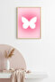 Natural Wood Framed Retro Butterfly Painting - Modern Graphic Pattern |   Huhu2625