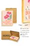 Natural Wood Framed Retro Daisy Flower Painting - Vibrant Pink Tones |   Huhu2391 - Single Table Natural Wood Frame - 3
