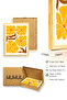 Natural Wood Framed Retro Floral Painting - Vibrant Yellow Floral Pattern |   Huhu2668 - Single Table Natural Wood Frame - 3